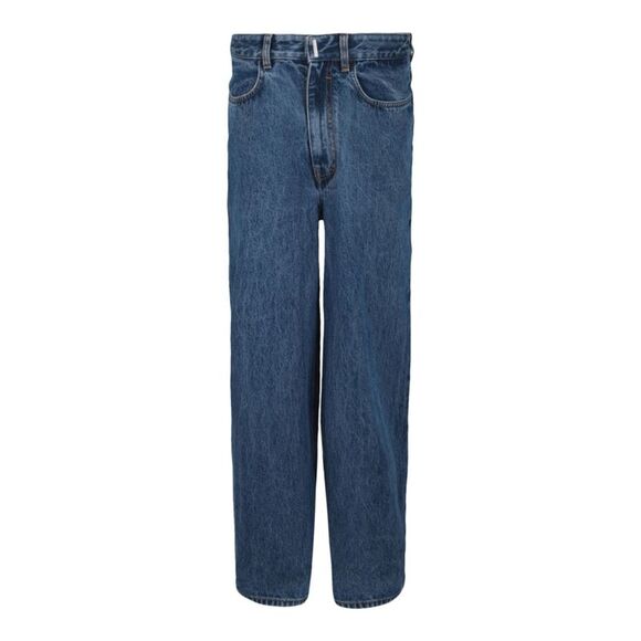 Givenchy Low Crotch Wide-Leg Jeans Blue Mens